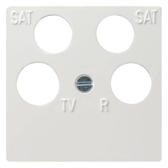 Gira Zentraleinsatz 4-fach, 50x50mm, Reinweiß, 025903