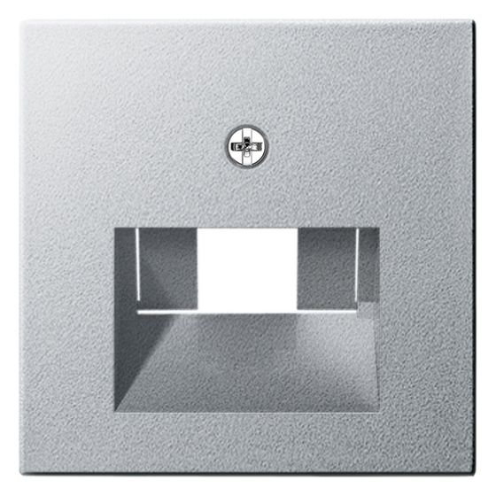 Gira Zentralplatte UAE/IAE System 55, Alu, ohne Beschriftungsfeld, 027026
