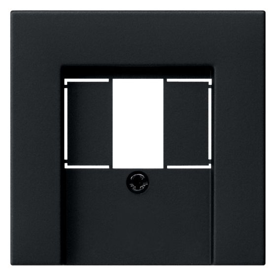 Gira Abdeckung TAE/USB System 55, Schwarz matt, 0276005