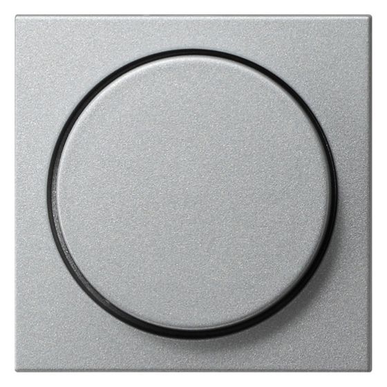 Gira Abdeckung mit Knopf für Dimmer und Potentiometer System 55, Alu, 065026