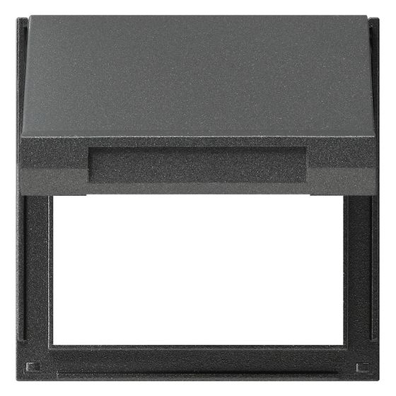 Gira Zwischenplatte mit Klappdeckel TX_44, Anthrazit, 065467