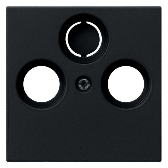 Gira Abdeckung für Koaxial-Antennensteckdose System 55, Schwarz matt, 0869005