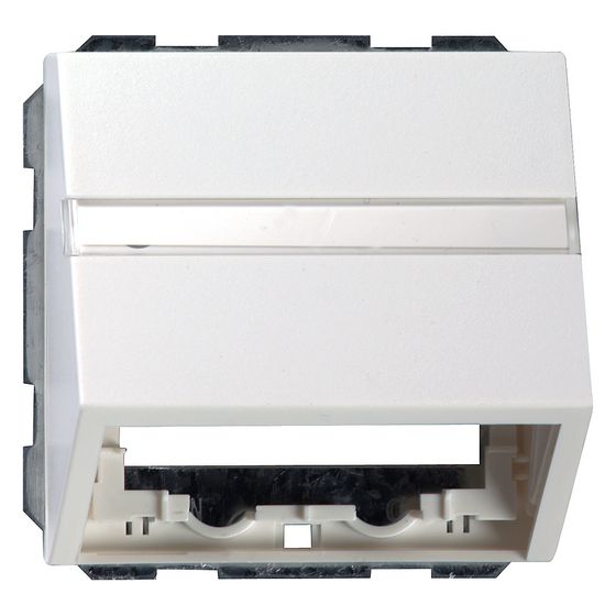 Gira Abdeckhaube Datentechnik System 55, mit Tragring, mit Beschriftungsfeld, Reinweiß, 087003