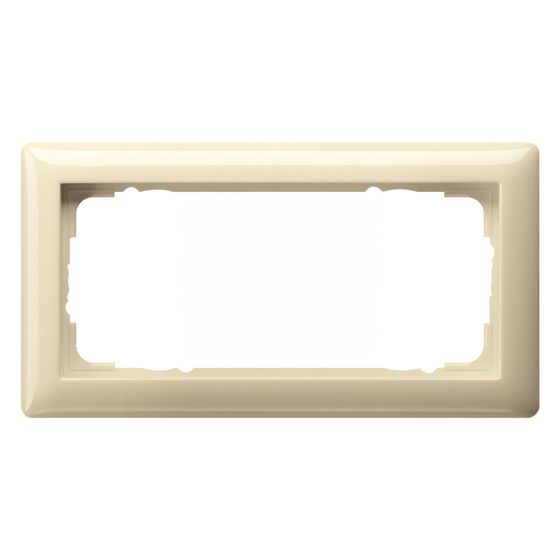 Gira Abdeckrahmen Standard 55 2-fach ohne Mittelsteg, Thermoplast, Cremeweiß, 100201