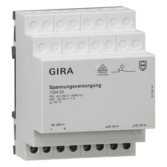 Gira Spannungsversorgung REG, 24V, 1 A, 102400