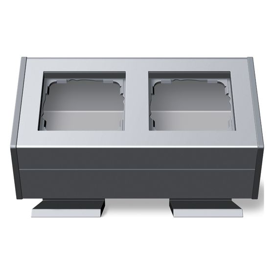 Gira Installationsprofil Profil 55 2-fach, mit Befestigungswinkel, Aluminium, 119226