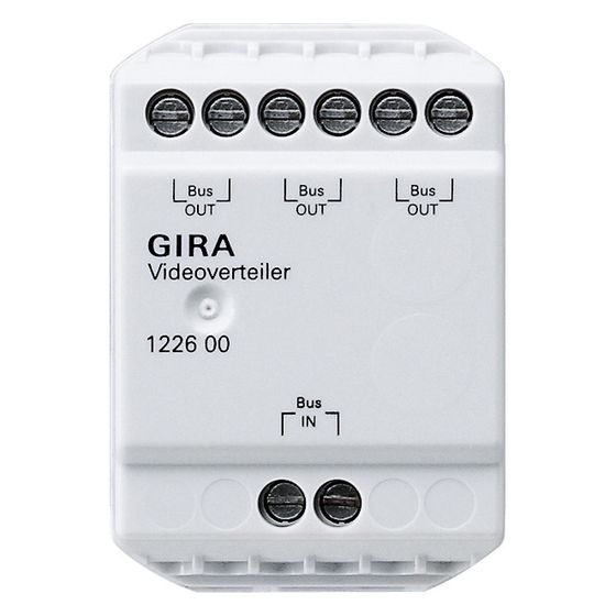 Gira Videoverteiler Türkommunikation 122600, kaskadierbar, REG-Adapter