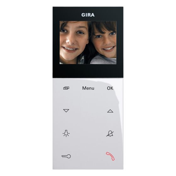 Gira Wohnungsstation Video AP Plus System 55, Reinweiß glänzend, 123903