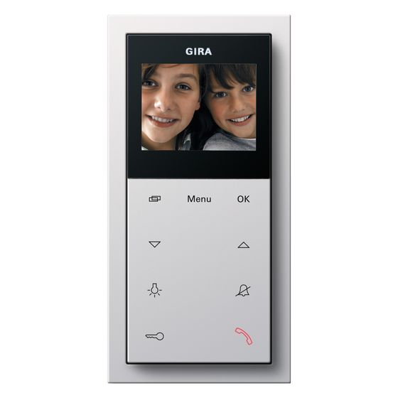 Gira Wohnungsstation Video AP Plus Flächenschalter, Reinweiß, 1239112