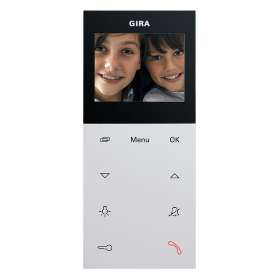 Gira Wohnungsstation Video AP Plus System 55, Reinweiß seidenmatt, 123927