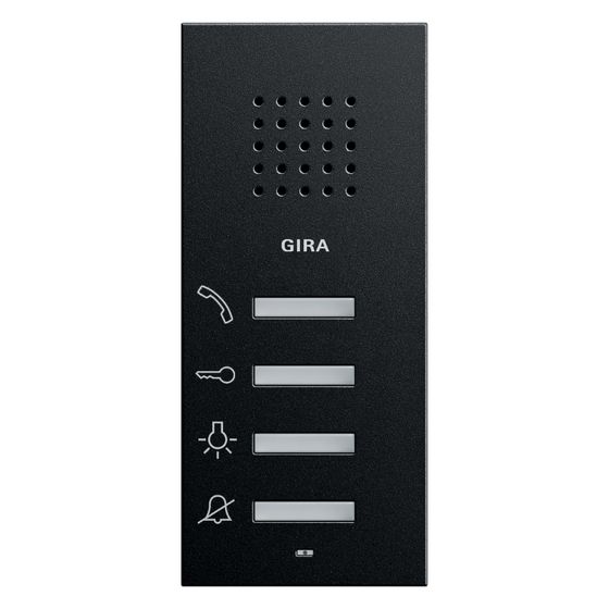 Gira Wohnungsstation AP System 55, Schwarz matt, 1250005