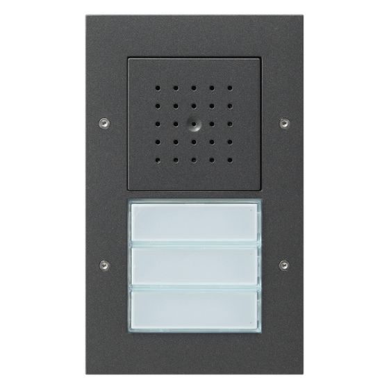 Gira Türstation AP 3-fach, 19mm Aufbauhöhe, Anthrazit, 126767