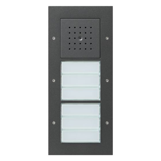 Gira Türstation AP, 6-fach, 19mm, Anthrazit, 126867