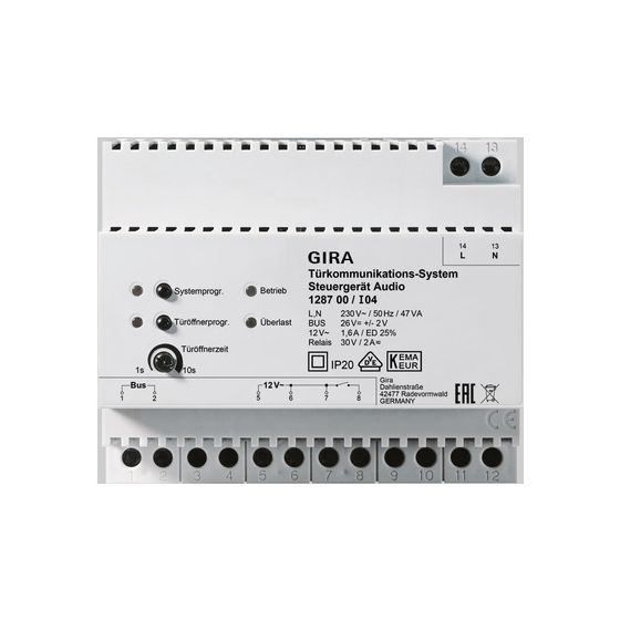Gira Steuergerät Audio REG, 12V, 1-10s, 128700