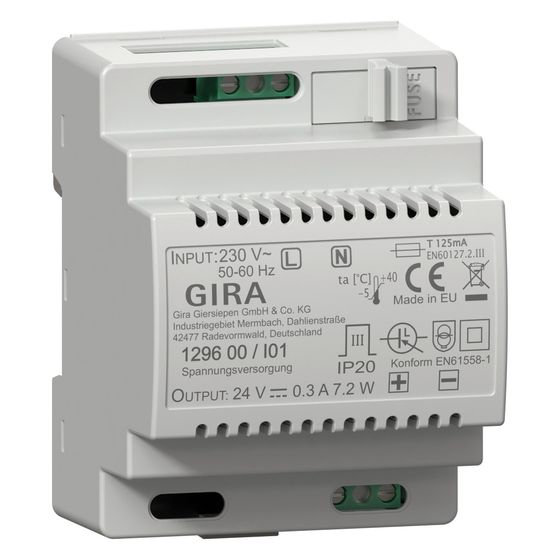Gira Spannungsversorgung 24V DC, 300mA, REG, 129600