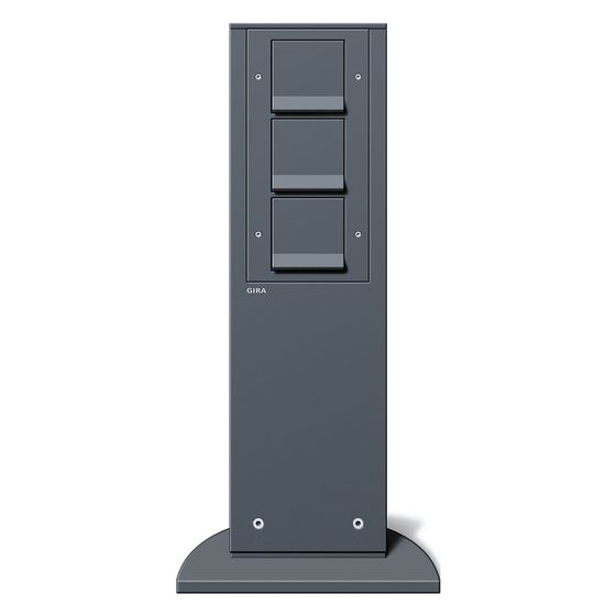 Gira Energiesäule 134128, 3x Schutzkontakt-Steckdosen, 491mm, Anthrazit