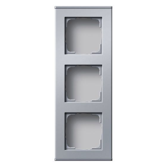 Gira Profil 55, 3-fach, senkrecht/waagerecht, Aluminium, 136326
