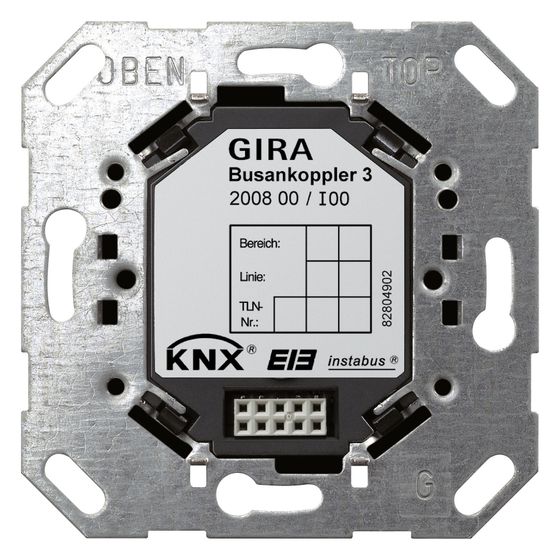 Gira Busankoppler 3 KNX, 200800, mit Anschluss- und Abzweigklemme