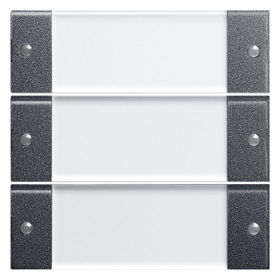 Gira Wippenset 3-fach System 55, mit Beschriftungsfeld, Anthrazit, 213328
