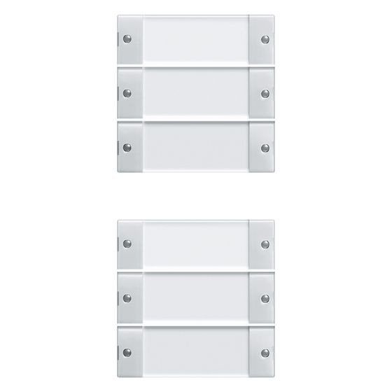 Gira Wippenset System 55, 6-fach, mit Beschriftungsfeld, Reinweiß, 213603