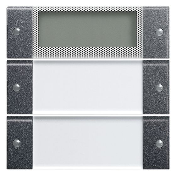Gira Wippenset 2-fach Plus System 55, mit Beschriftungsfeld, Anthrazit, 214228