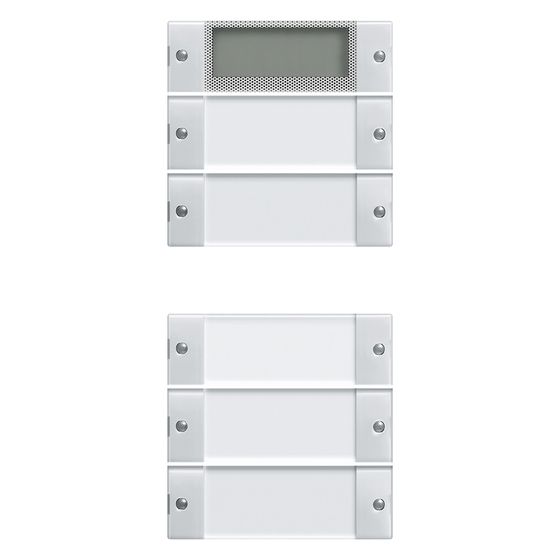 Gira Wippenset 5-fach Plus System 55, mit Beschriftungsfeld, Reinweiß glänzend, 214503