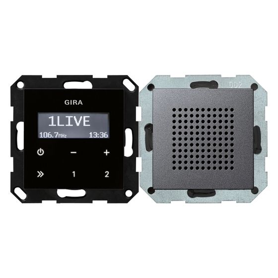 Gira Unterputz-Radio RDS System 55, Anthrazit, 228028