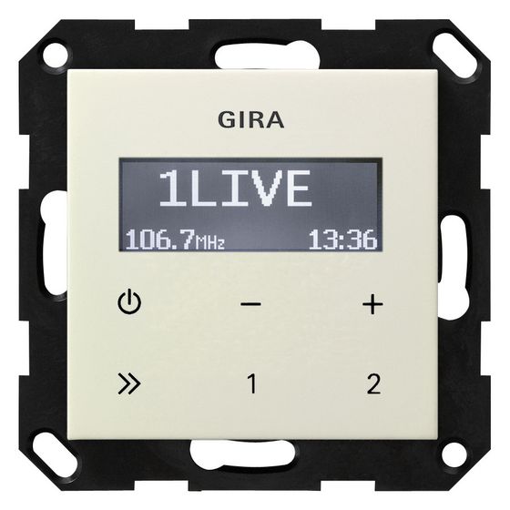 Gira Unterputz-Radio RDS System 55, 228401, Cremeweiß