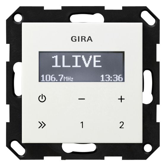 Gira Unterputz-Radio RDS System 55, Reinweiß, 228403