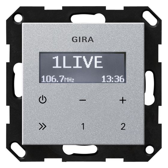 Gira Unterputz-Radio RDS System 55, Alu, 228426