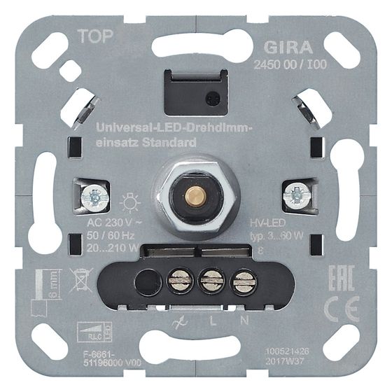 Gira Universal-LED-Drehdimmeinsatz System 3000 Standard, 245000