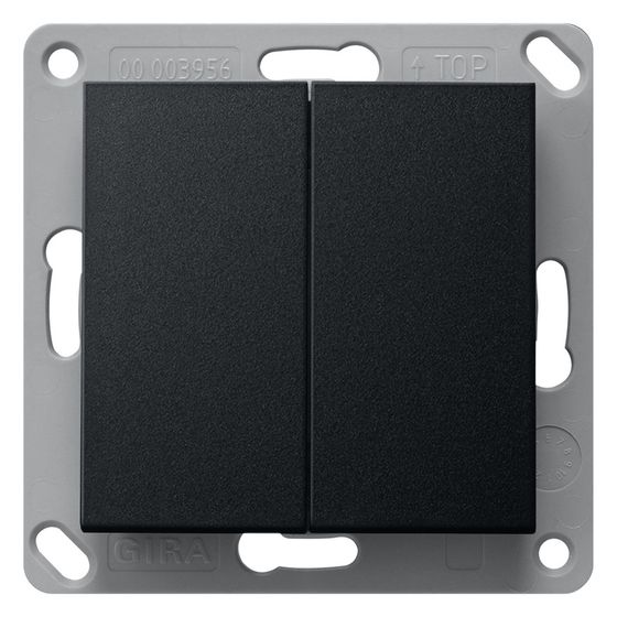 Gira Wandsender System 55 Bluetooth 2-fach, 2462005, Schwarz matt