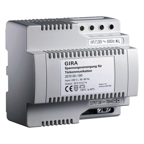 Gira Spannungsversorgung 24V DC, 700mA, REG, 257000