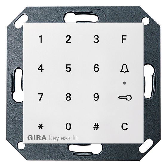 Gira Codetastatur Keyless In System 55, Reinweiß, 260503