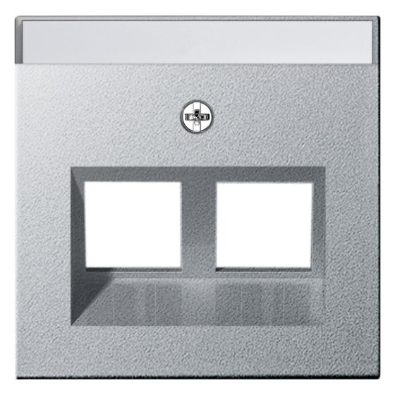 Gira Abdeckung Modular Jack 30 Grad 2-fach System 55, Alu, 264026