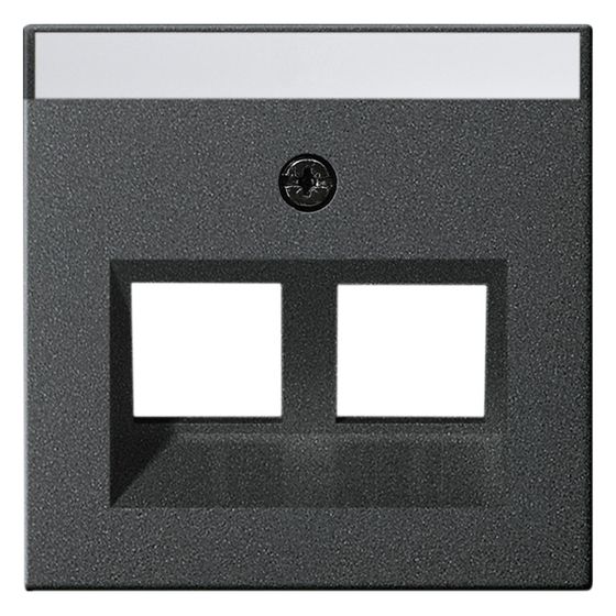 Gira Abdeckung Modular Jack 30 Grad 2-fach System 55, Anthrazit, 264028