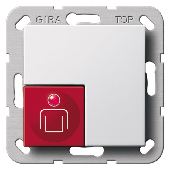 Gira Ruftaster System 55 290003, Reinweiß, glänzend