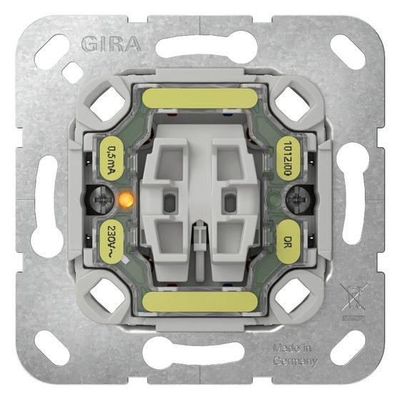 Gira Wipp-Kontrollschalter 2-polig, 10AX 250V, mit LED-Beleuchtungselement, 311200