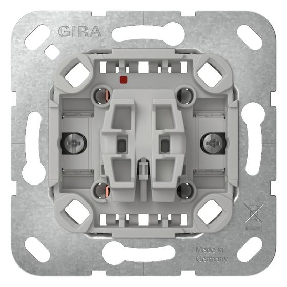 Gira Wipptaster Schließer Einsatz, 10A 250V, 1-polig, Thermoplast, 315100