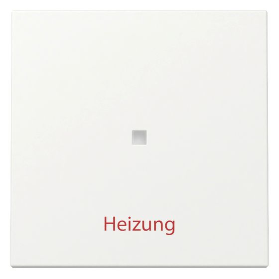 Gira Wippe System 55, Kontrollfenster, Heizung Ein/Aus, Reinweiß seidenmatt, 367827