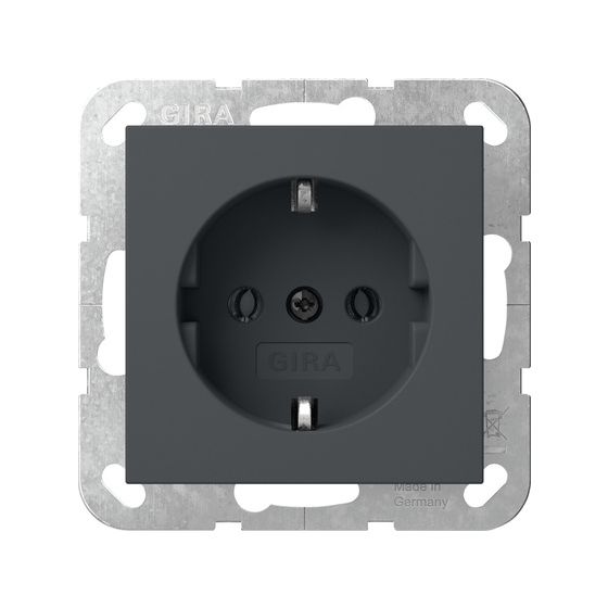 Gira Schutzkontakt-Steckdose System 55, 16A 250V, Anthrazit, 418028
