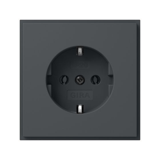 Gira Schutzkontakt-Steckdose TX_44, 16A 250V, IP20, Anthrazit, 418867