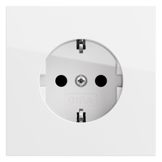 Gira Schutzkontakt-Steckdose Flächenschalter 418870, 16A 250V, Reinweiß