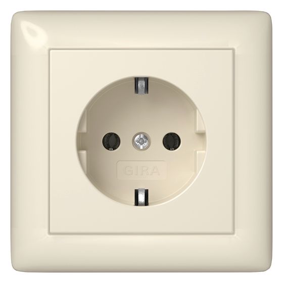 Gira Schutzkontakt-Steckdose Standard 55 444001, 16 A, 250V, Thermoplast, Cremeweiß