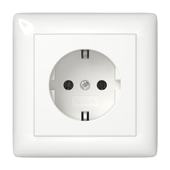 Gira Schutzkontakt-Steckdose Standard 55, 16A 250V, Reinweiß, 444003