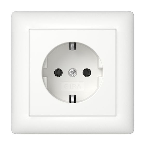 Gira Schutzkontakt-Steckdose Standard 55, 16A 250V, Reinweiß, 444027