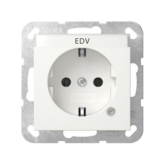 Gira Schutzkontakt-Steckdose System 55, 16A 250V, Reinweiß, 445227