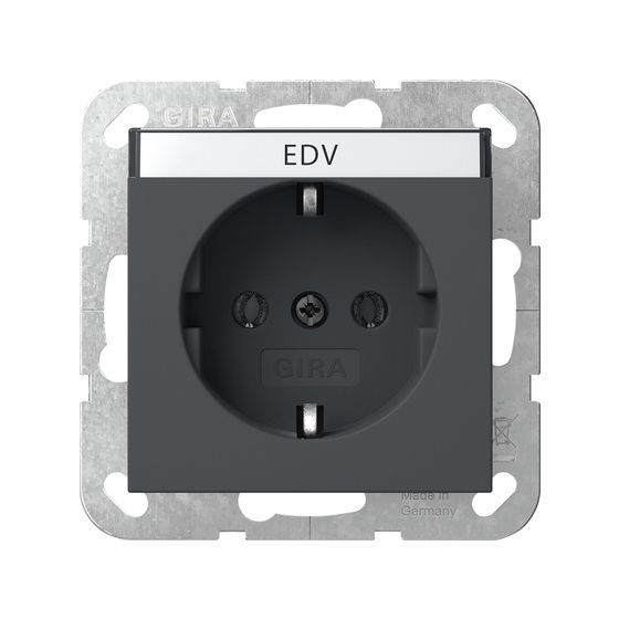 Gira Schutzkontakt-Steckdose System 55 445728, 16A 250V, Thermoplast, Anthrazit