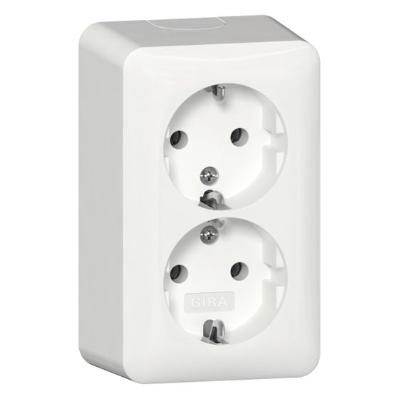Gira Doppelsteckdose 478013, 16A, 250V, Reinweiß