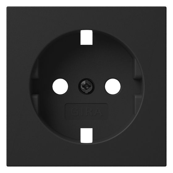 Gira Abdeckung für Schutzkontakt-Steckdose System 55, 16A 250V, Schwarz matt, 4920005